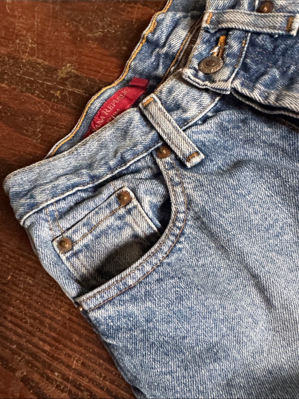 Vintage 90s Banana Republic Light Blue Straight-Leg Women’s Jeans Size 2 Long - Picture 8 of 8